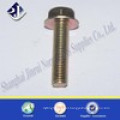 M12 flange bolt finished yellow zinc